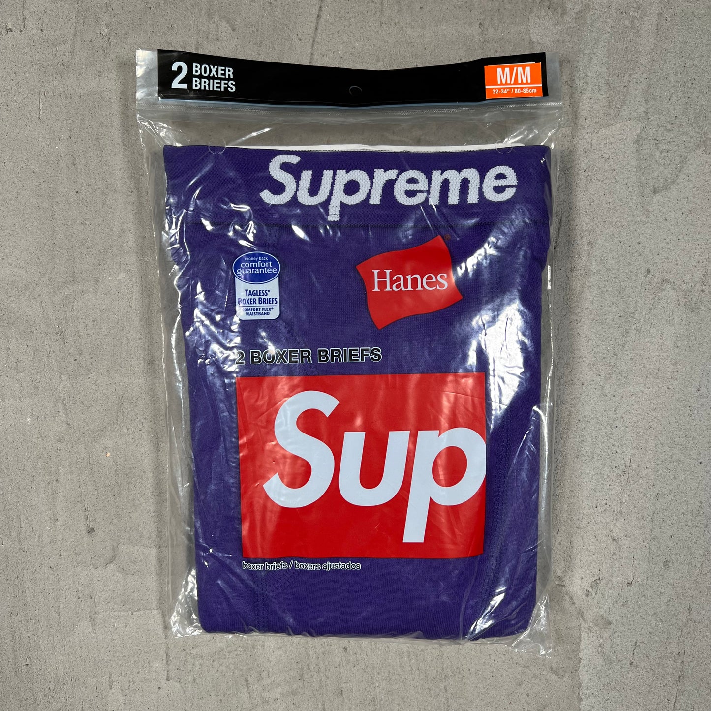 Supreme Hanes Boxer Briefs 2-Pack Purple (2021) Size Medium NEW x18165