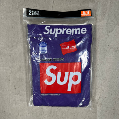 Supreme Hanes Boxer Briefs 2-Pack Purple (2021) Size Medium NEW x18165