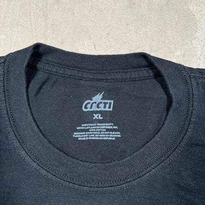 Travis Scott Cacti Down to Earth Tee Black Size XL NEW x18168