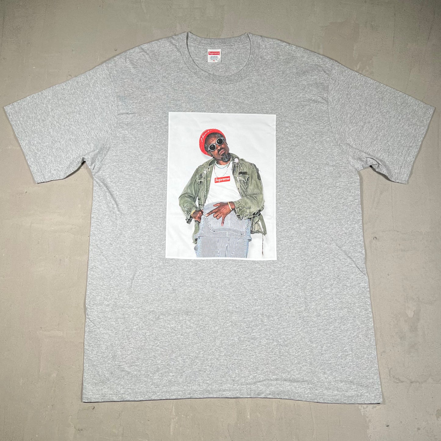 Supreme Andre 300 Tee Grey (2022) Size XL USED x18157