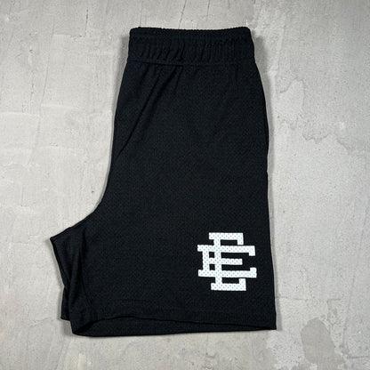 Eric Emanuel Black Core Shorts Size Large USED x18166