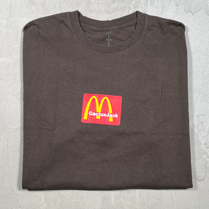 Travis Scott Cactus Jack McDonalds Sesame Tee Brown Size Large NEW x18170