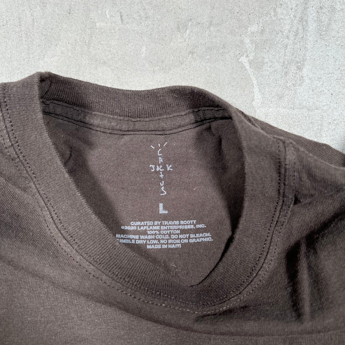 Travis Scott Cactus Jack McDonalds Sesame Tee Brown Size Large NEW x18170