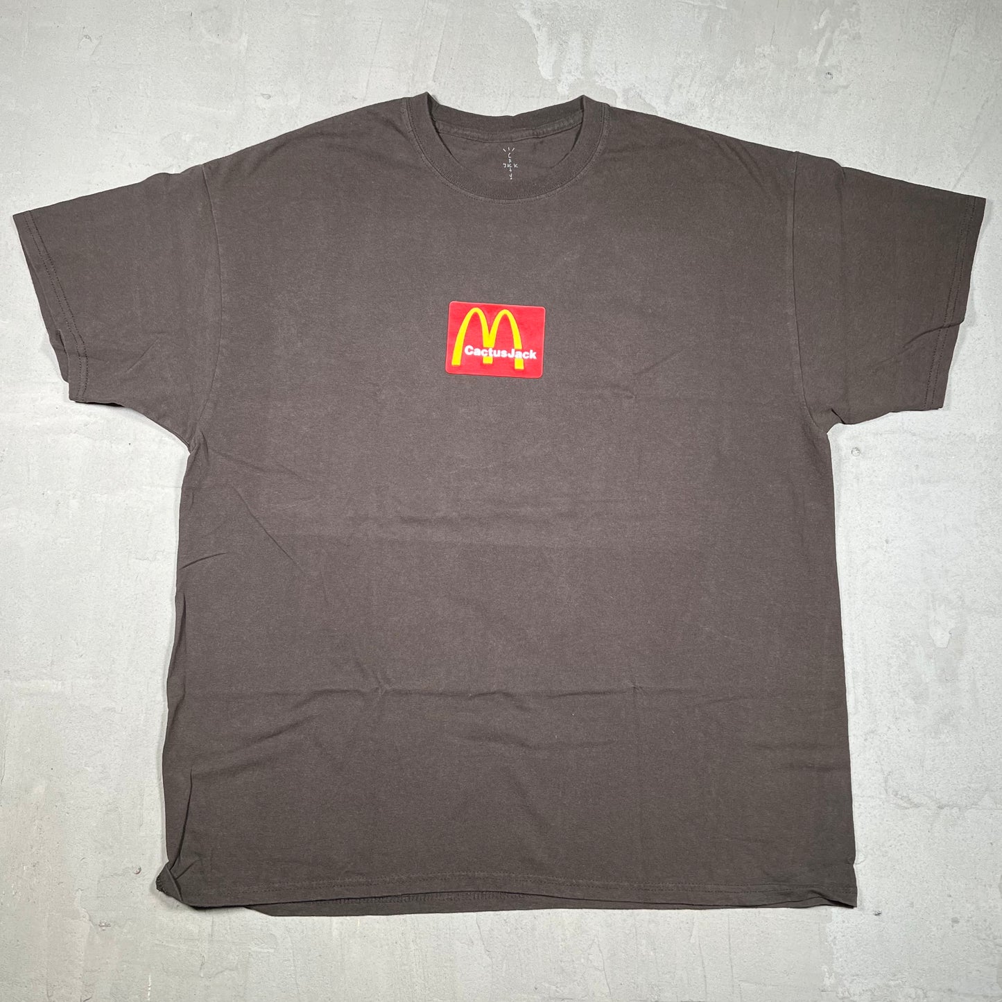 Travis Scott Cactus Jack McDonalds Sesame Tee Brown Size Large NEW x18170