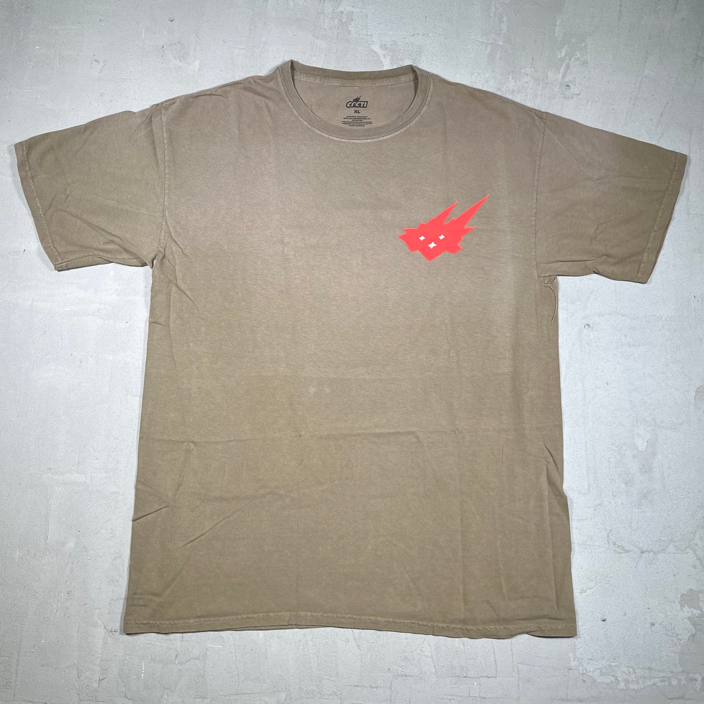 Travis Scott Cacti Down to Earth Tee Tan Size XL NEW x18172