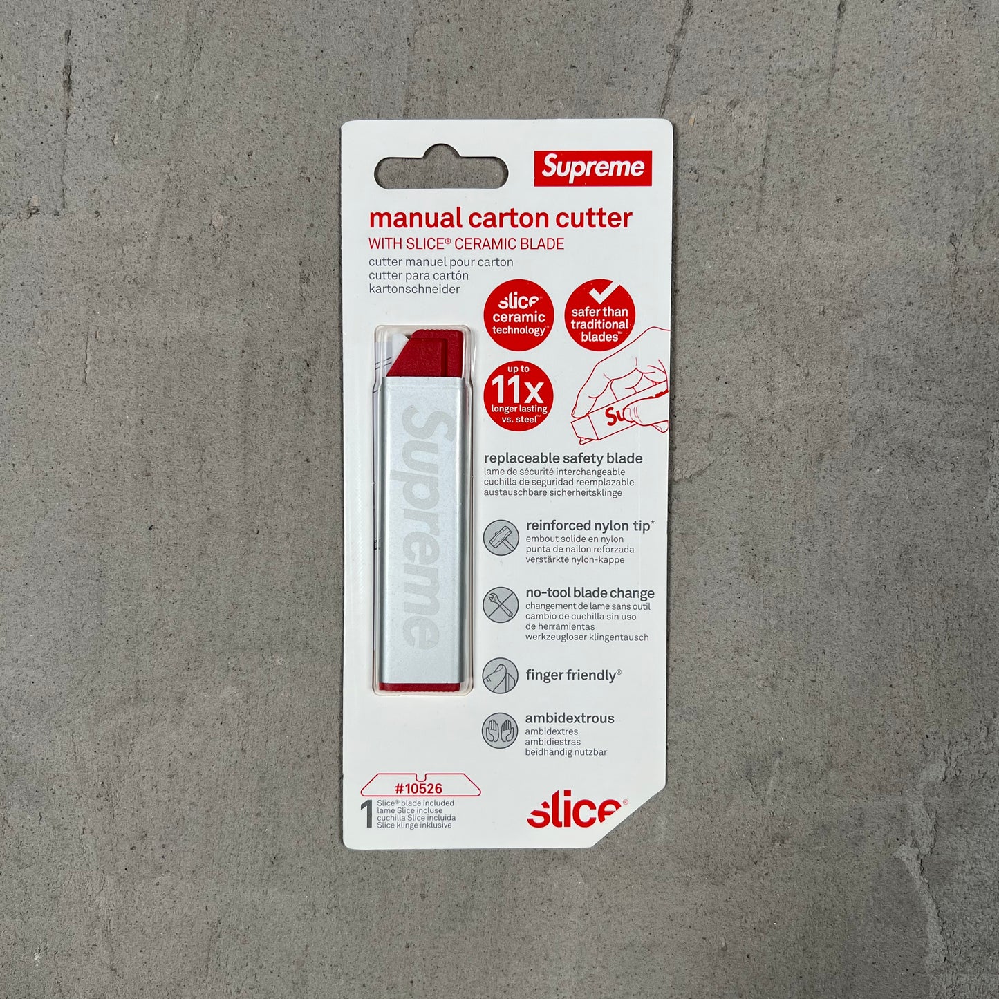 Supreme Slice Manual Carton Cutter Silver (2021) NEW x18158