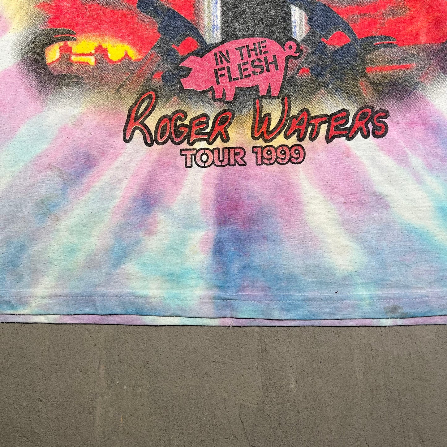 1999 Pink Floyd Roger Waters Tie Dye Tee Size XL USED v19921