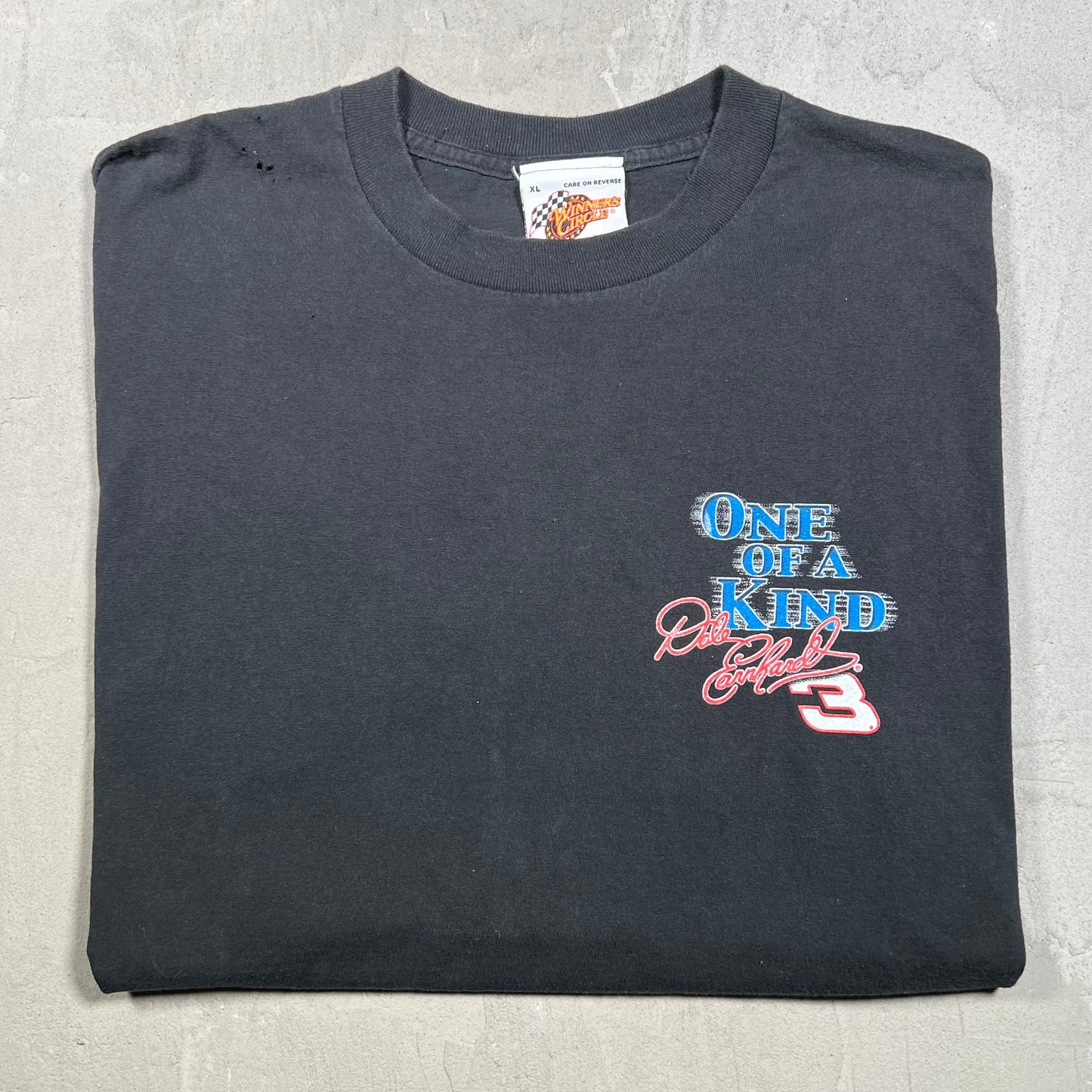 1990s Dale Earnhardt One of A Kind Nascar Racing Black Tee Size XL USED v19922