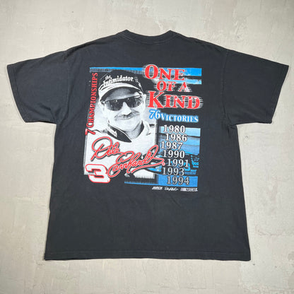 1990s Dale Earnhardt One of A Kind Nascar Racing Black Tee Size XL USED v19922