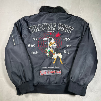 Supreme AOI Nylon Bomber Black Jacket Size XL USED x18148