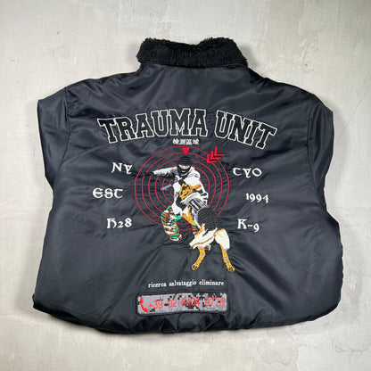 Supreme AOI Nylon Bomber Black Jacket Size XL USED x18148