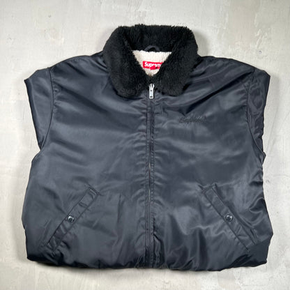 Supreme AOI Nylon Bomber Black Jacket Size XL USED x18148