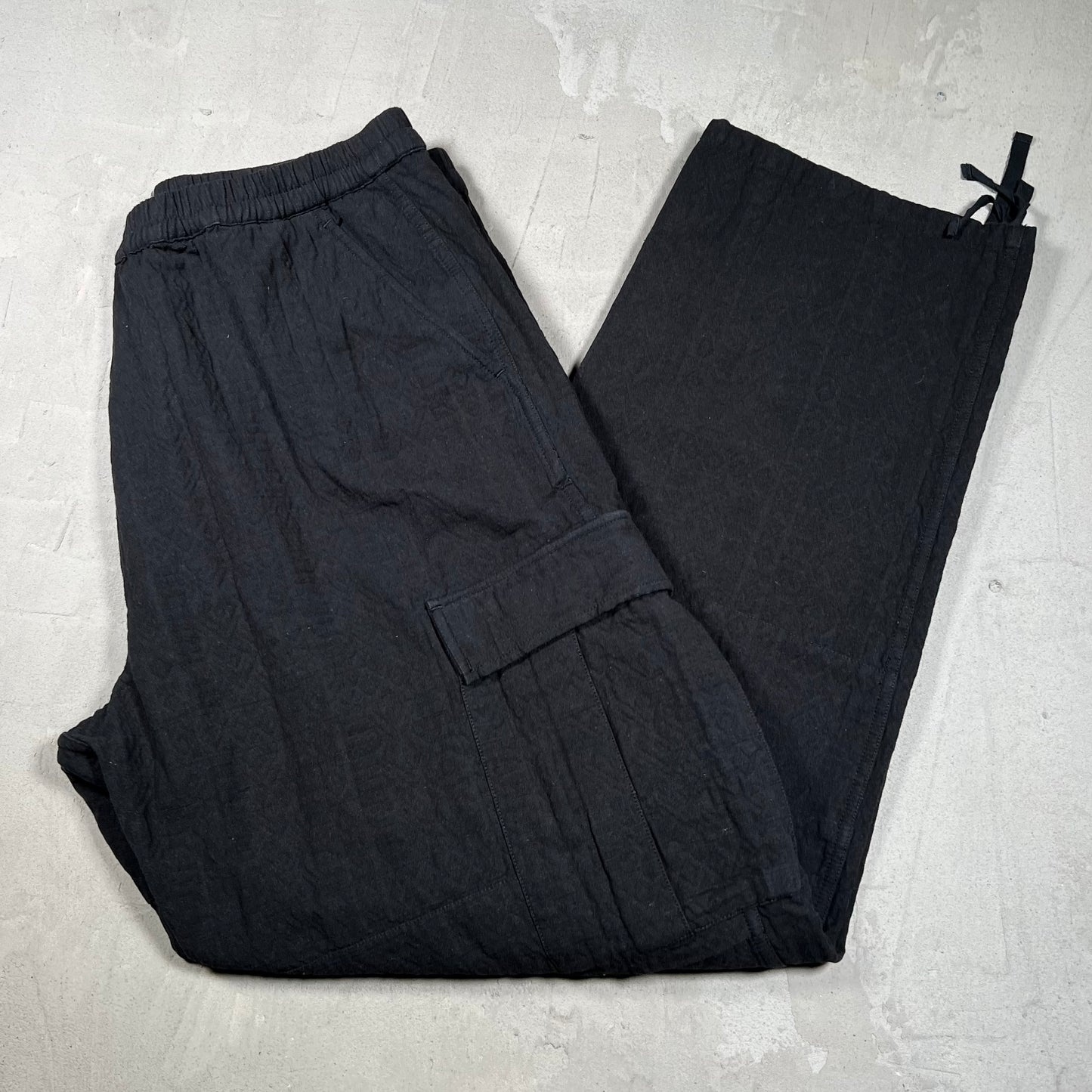 18 East Black Cotton Cargo Pants Size XL USED x18215