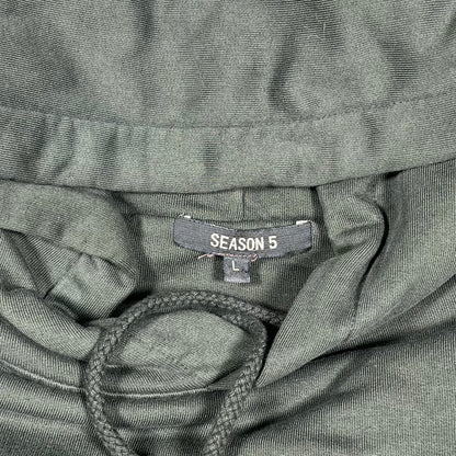 Yeezy Season 5 Dark Green Hoodie Size Large USED x18213
