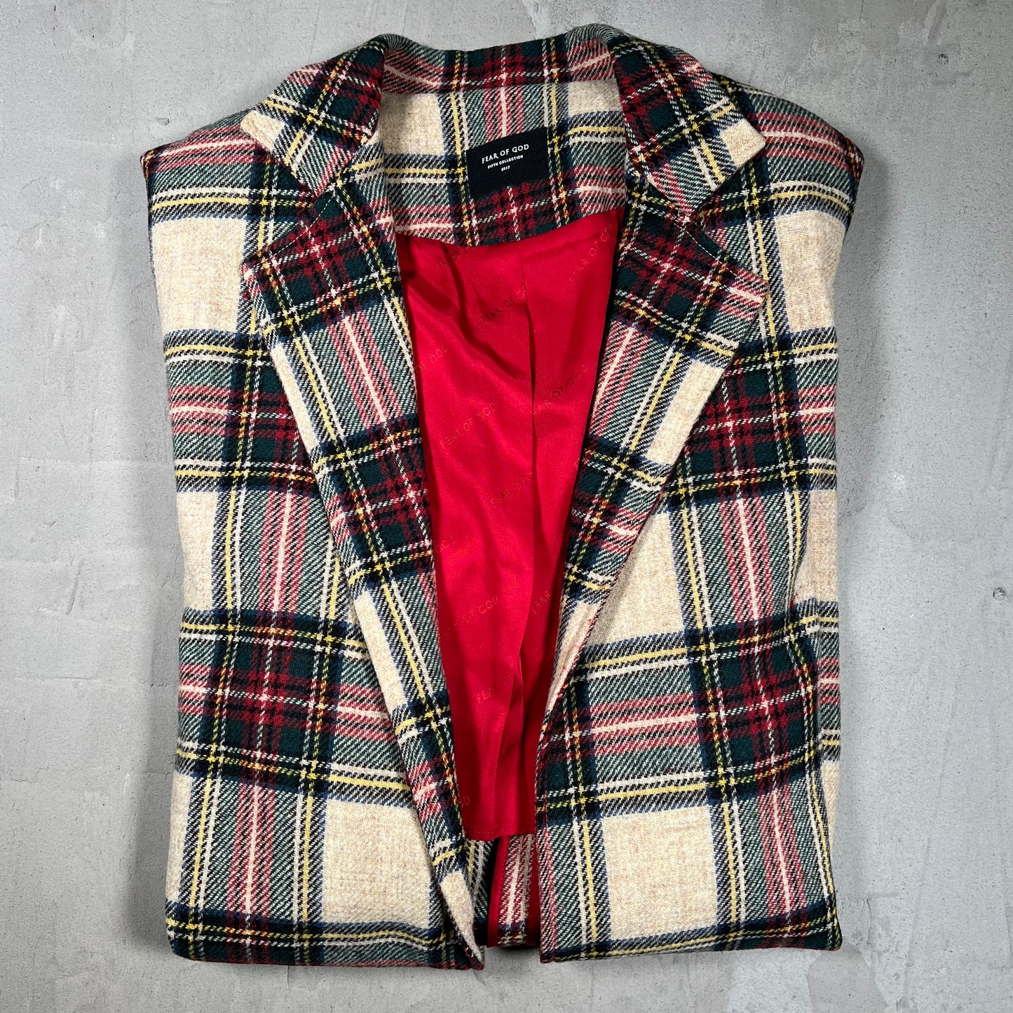 Fear of God Fifth Collection Plaid Short Sleeve Jacket Size Large USED x18214
