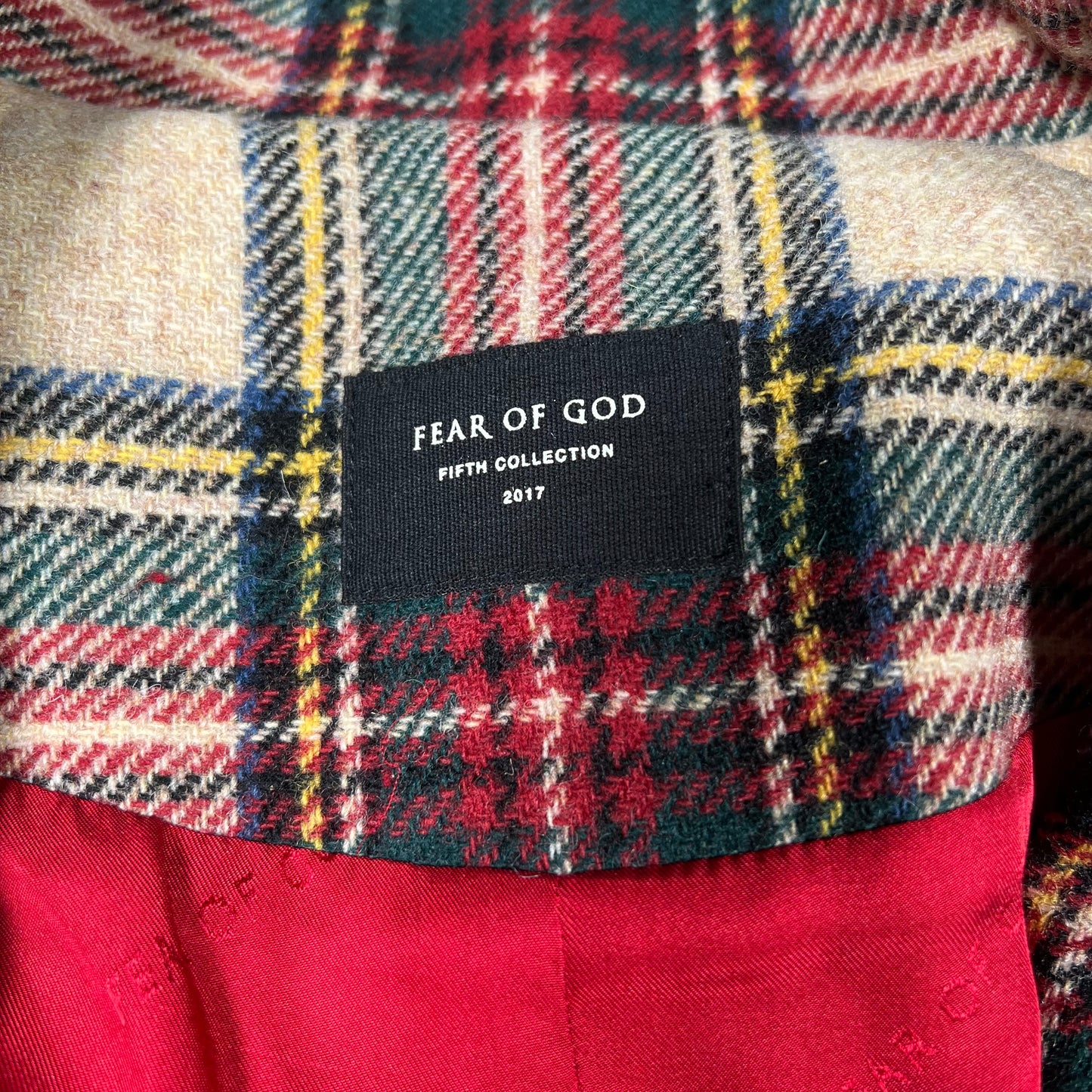 Fear of God Fifth Collection Plaid Short Sleeve Jacket Size Large USED x18214