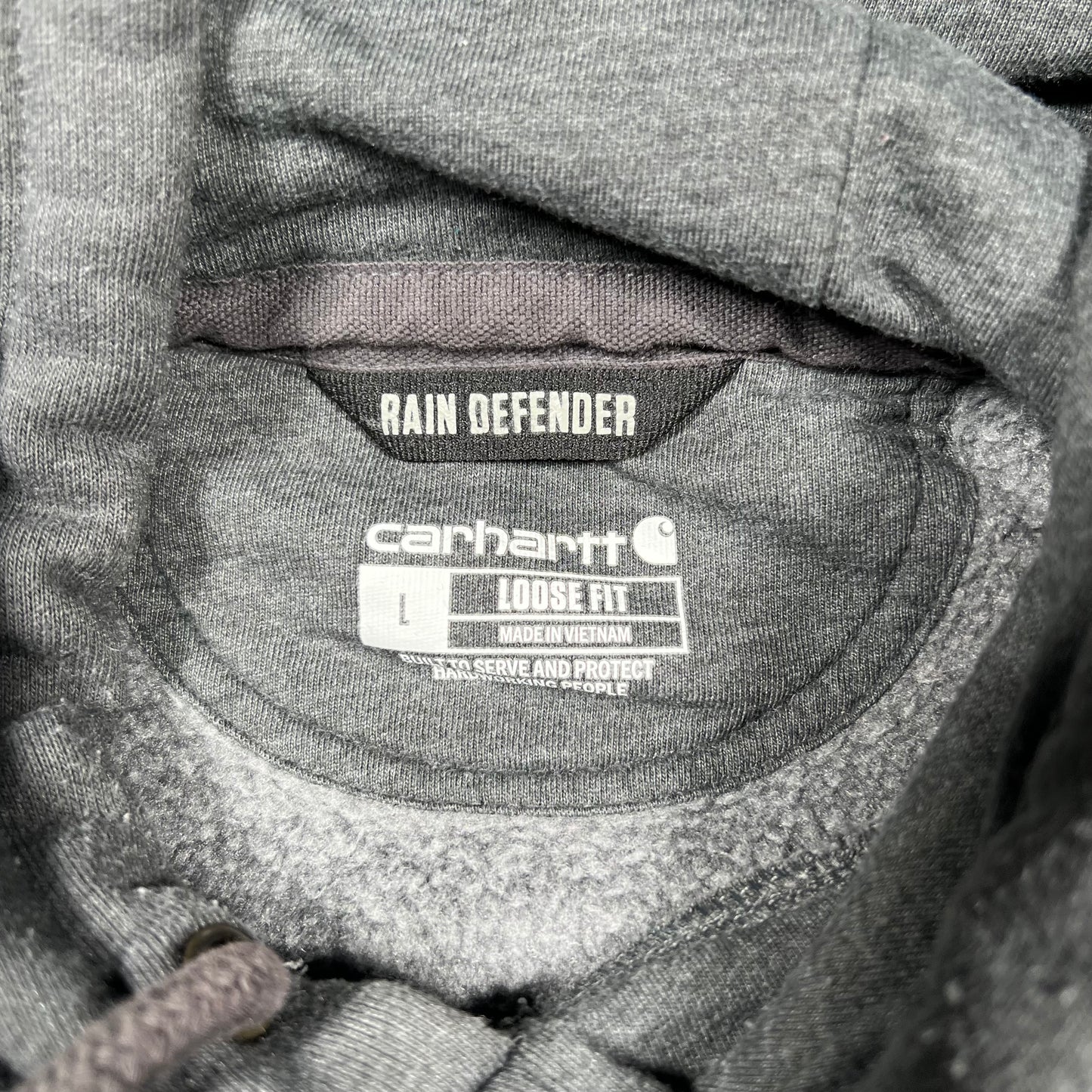 Y2K Carhartt "BNG Transport" Grey Hoodie Size Large USED v19923