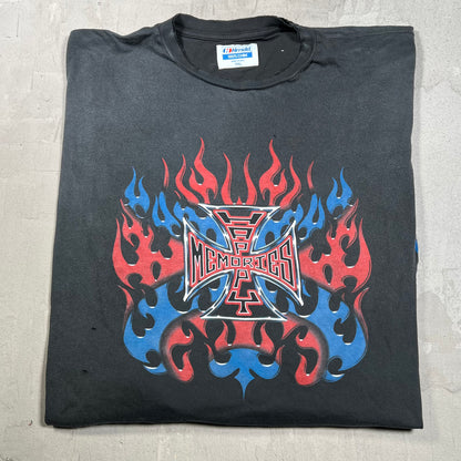 HMDD RWB Chopper Cross Flame Black Longsleeve Size XXL NEW x18219