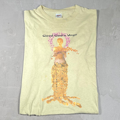 1996 Porno For Pyros Good God Urge Tour Yellow Tee Size Large USED v19926