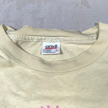 1996 Porno For Pyros Good God Urge Tour Yellow Tee Size Large USED v19926