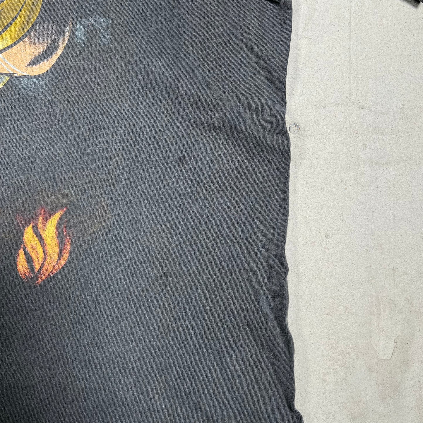 1996 Taz Fire Fighter Black Tee Size XL USED v19927