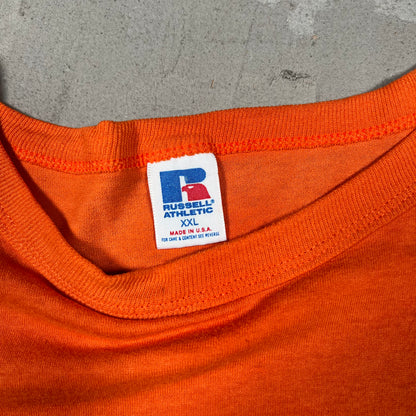 1990s Croton Harmon Alumni Classic Orange Tee Size XXL USED v19928