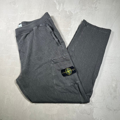 Stone Island Washed Black Cargo Sweatpants Size 3XL USED x18222