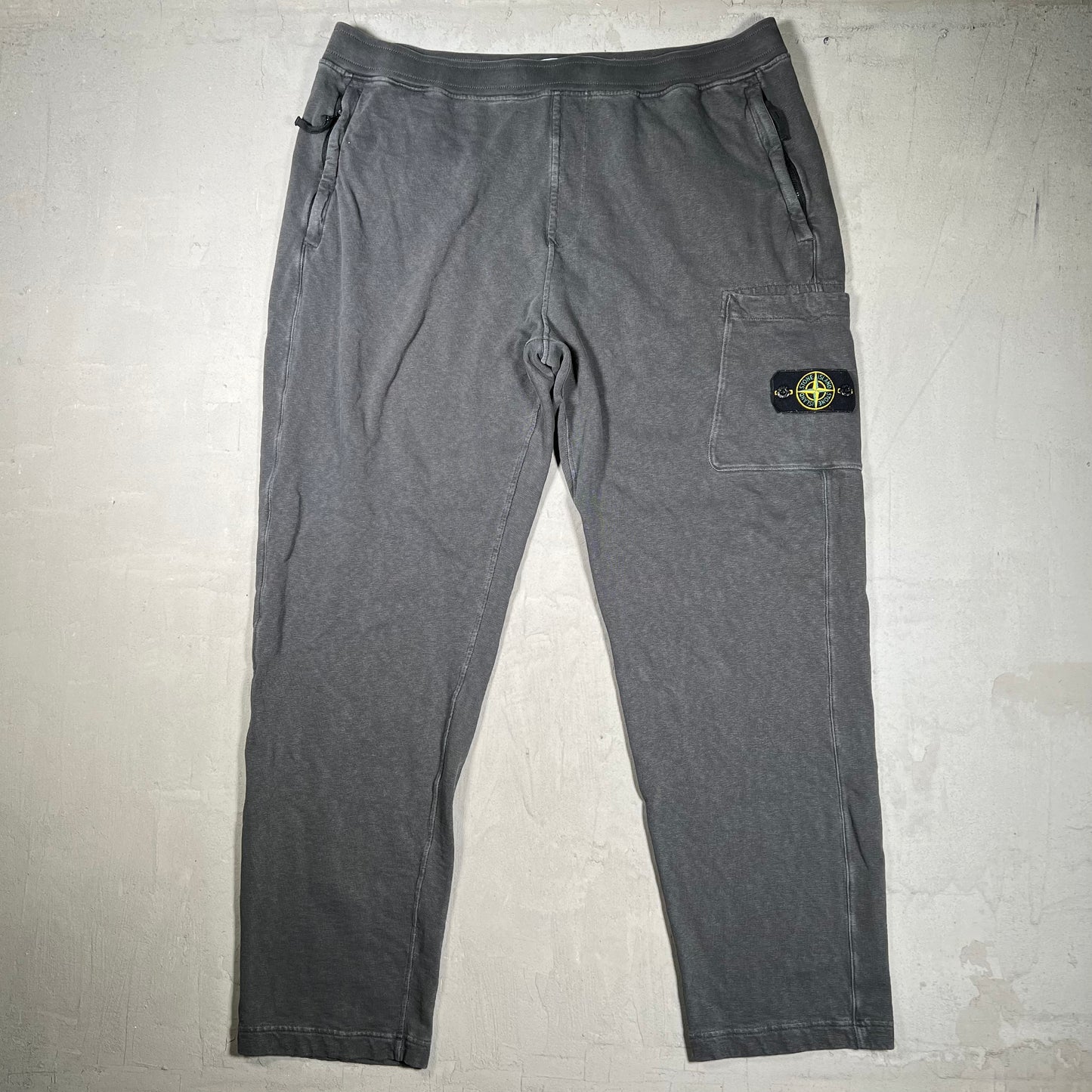 Stone Island Washed Black Cargo Sweatpants Size 3XL USED x18222