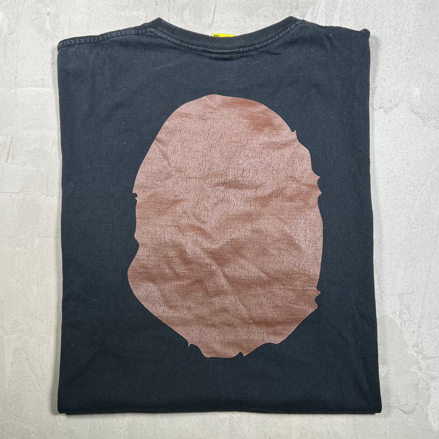 Bape Big Head Logo Black Tee Size 3XL USED x18217