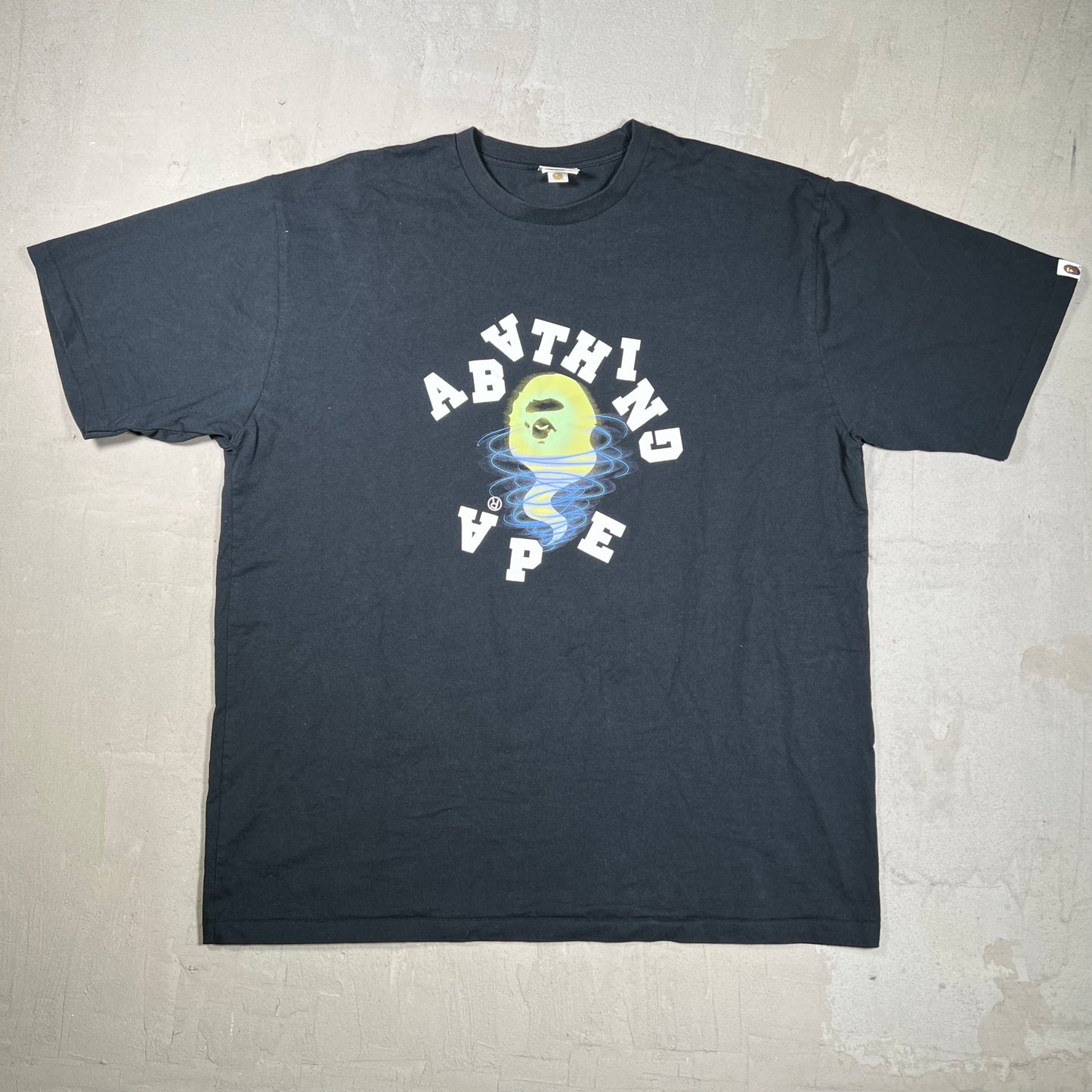 Baoe Spin Logo Black Tee Size 3XL USED x18218