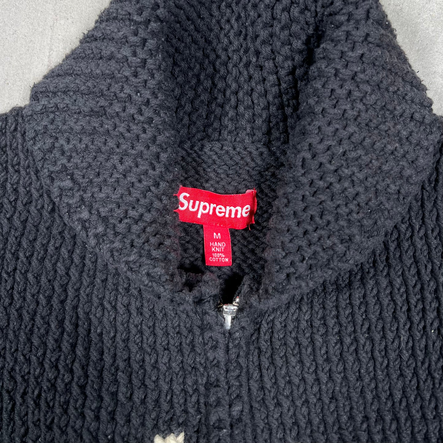 Supreme Playboy Shawl Collar Black Sweater (2017) Size Medium USED x18103