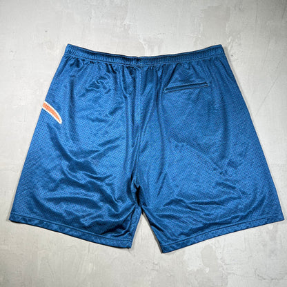 Supreme Big Script Blue/Orange Mesh Shorts Size XXL USED x18220