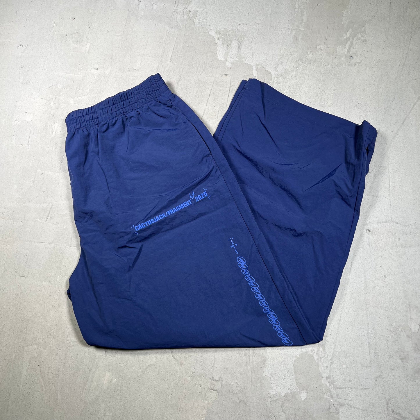 Travis Scott Nike Fragment Bavy Blue Sweatpants Size XL USED x18221