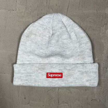 Supreme S Logo Grey Beanie USED x18225
