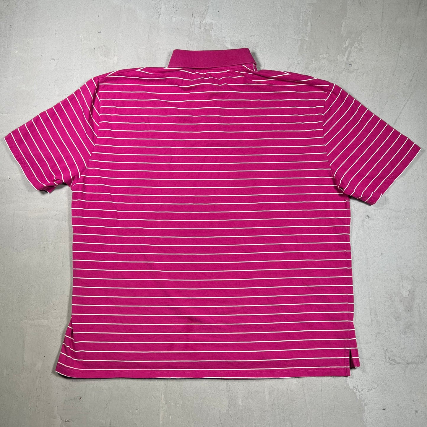 Hidden Season Purple Striped Polo Tee Size Medium USED x18224