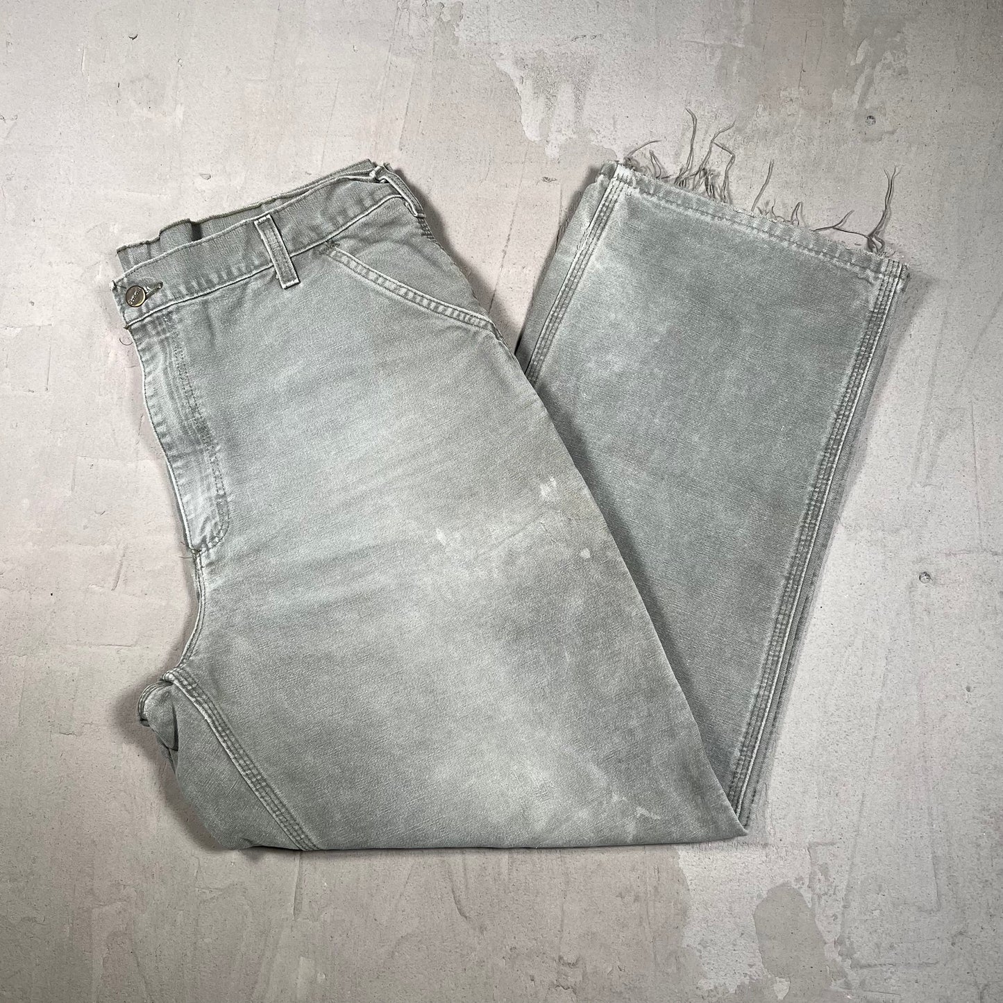 Y2K Carhartt Olive Green Workwear Pants Size 38x30 USED v19956