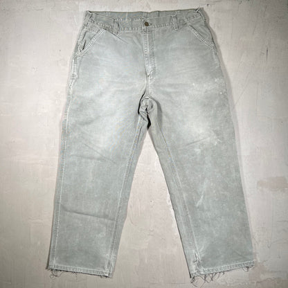 Y2K Carhartt Olive Green Workwear Pants Size 38x30 USED v19956