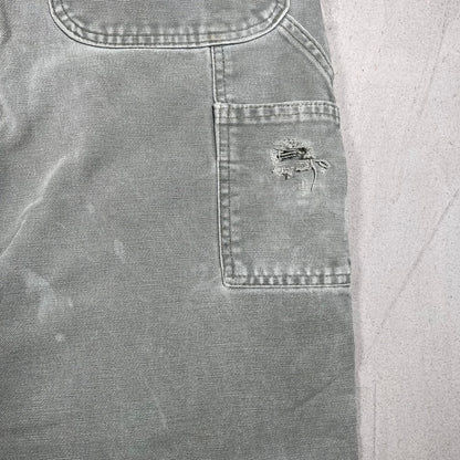 Y2K Carhartt Olive Green Workwear Pants Size 38x30 USED v19956