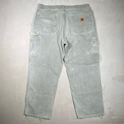 Y2K Carhartt Olive Green Workwear Pants Size 38x30 USED v19956