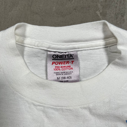 Y2K "Joe Knows" Racing Tee White Size Medium USED v19955