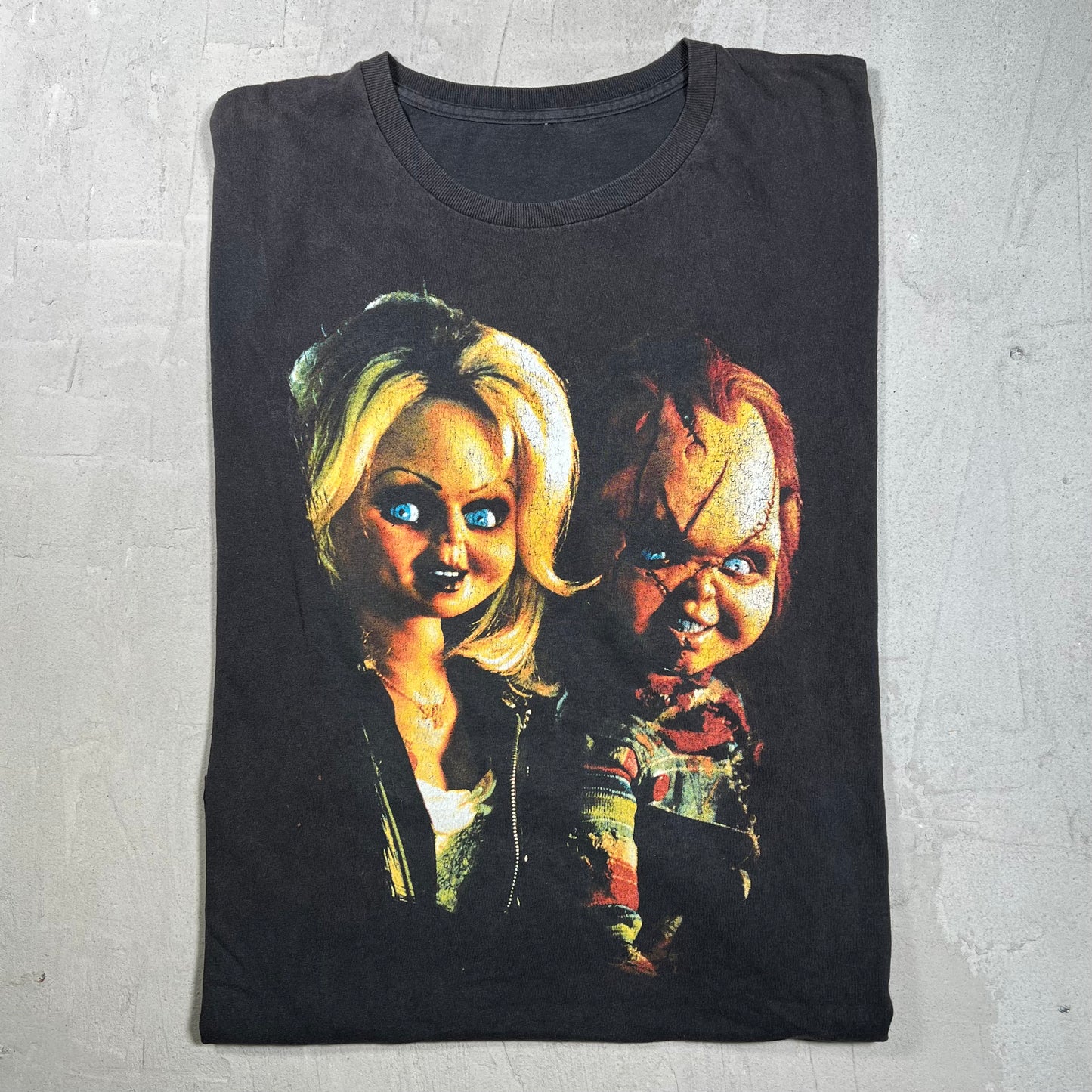 The Bride of Chucky Movie Promo Black Tee Size XL USED v19942
