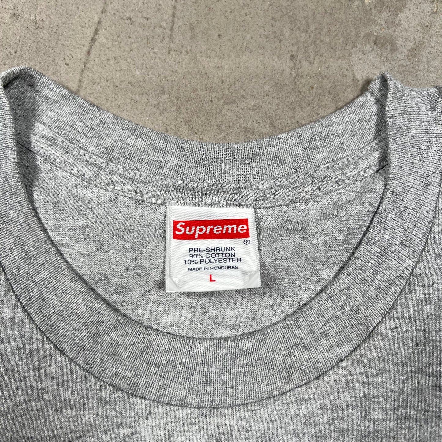 Supreme Playboi Carti Grey Tee Size Large USED x18239