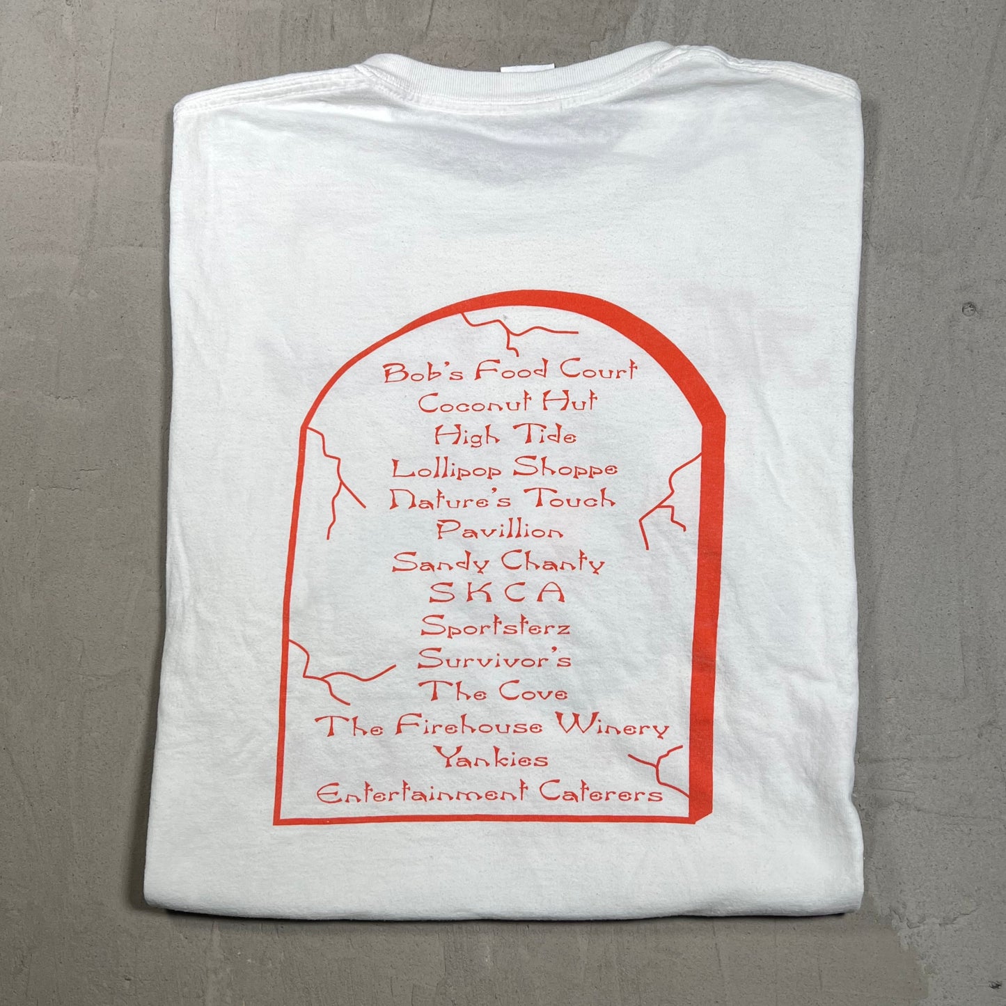 2007 Monster Crawl On The Lake White Tee Size XL USED v19943