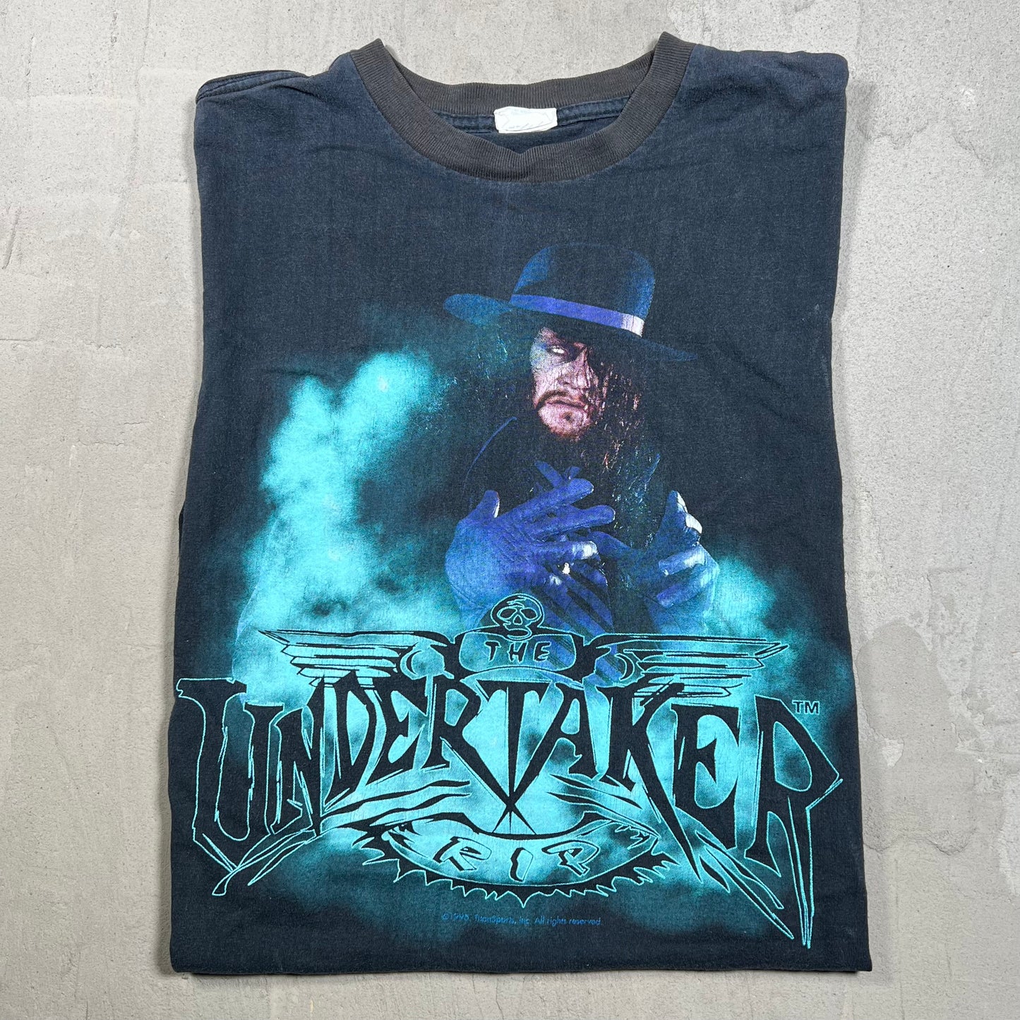 1998 Undertaker "Rest in Peace" Black Tee Size Small USED v190950
