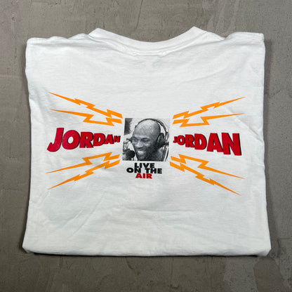 1990s Nike Air Jordan "Jamming Frequency" White Tee Size XL USED v19961