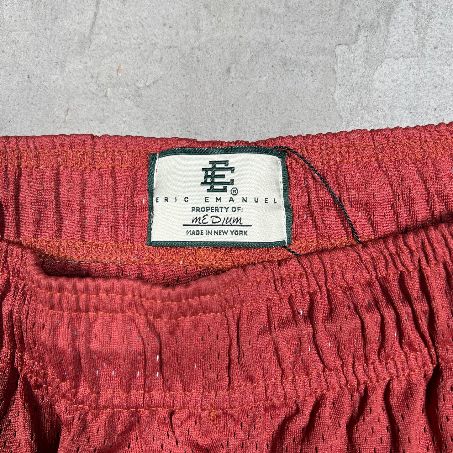 Eric Emanuel EE Red Shorts Orange Logo Size Medium USED x18243