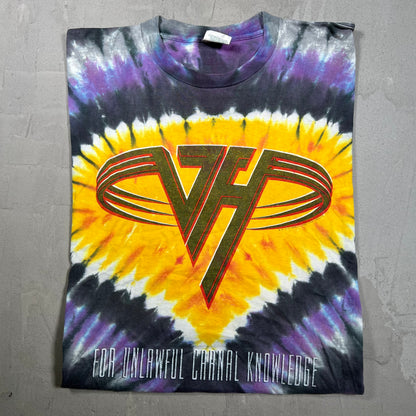 1991 Van Halen Tie Dye "Carnal Knowledge" Tee Size XL USED v19931
