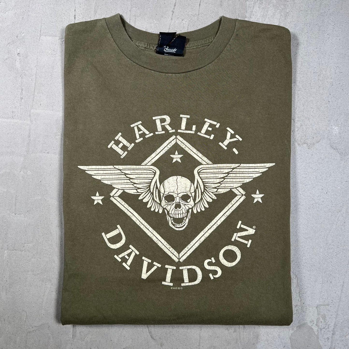 2015 Harley Davidson Olive Longsleeve Size Medium USED v19953
