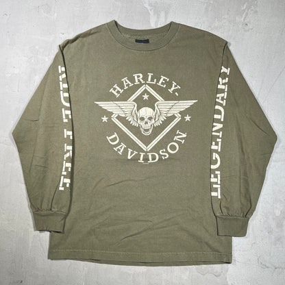 2015 Harley Davidson Olive Longsleeve Size Medium USED v19953
