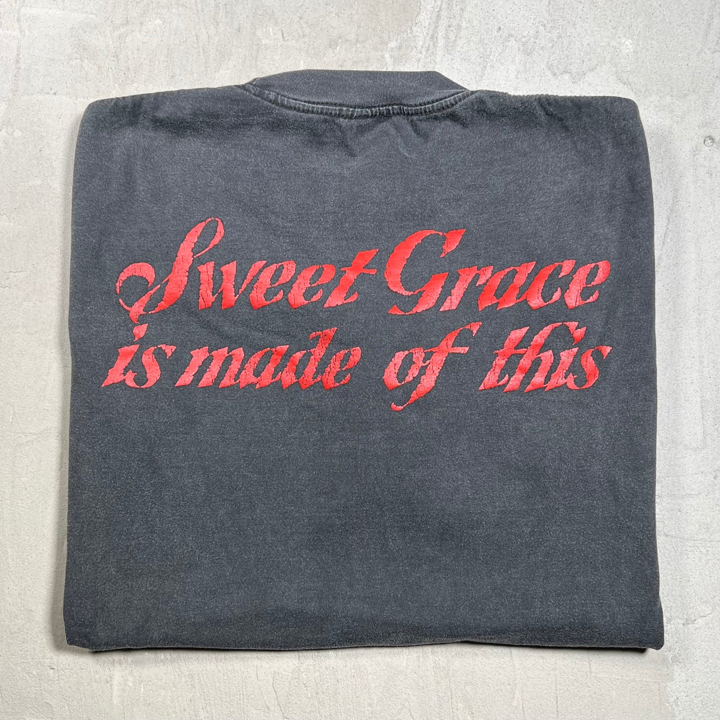 Holy Scars Redeem The World Washed Black Tee Size Large USED v19945